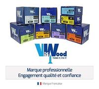 Viswood 127B12. Boîte de 200 Rondelles Grower 12 Acier Zingué Blanc