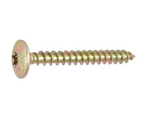 Viswood 3106050 Boîte de 200 Vis à penture 6 lobes Filetage total 6,0 x 50 Acier Zingué Bichromaté