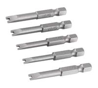Visxcnu 5pcs 1/4" Tige hexagonale tournevis en forme de U S2 en acier allié Tournevis en forme de U Jeu de tournevis magnatique 50 mm de longueur