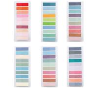 Visxcnu 6 Blocs de Marque-Pages Adhésifs, 1200 Pièces Onglets Multicolores, Notes Autocollantes Inscriptibles pour Marquer les Pages, Livres, Études, Bureau et Documents