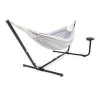 VITA5 Grand Hamac avec Support et Table pour Jardin Camping | Profitez de Moments de Détente au Jardin ou en Camping avec Toile en Coton Douce Support Réglable et Sac