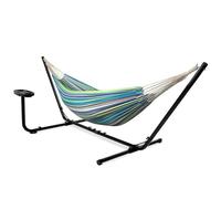 Vita5 Hamac sur Pied Exterieur pour des Heures de Détente, Hamacs 2 Personnes avec Toile en Coton, Support Portable et Solide en Acier revêtu, Extérieur ou Intérieur, Sac Transport Inclus