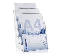 VITAdisplays® NE-240 Présentoir à brochures 3 étages Transparent Format A4