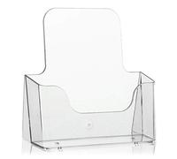 VITAdisplays Présentoir à prospectus transparent, DIN A5 Présentoir de table pour flyers, porte-brochures