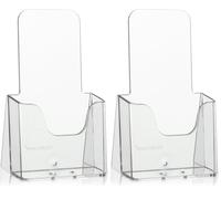 VITAdisplays Présentoir à prospectus Transparent Format DIN long (DL) (Lot de 2)