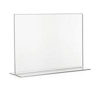 VITAdisplays Présentoir en T paysage, Présentoir de table, Présentoir en verre acrylique, Présentoir publicitaire en T, DIN A4, en PLEXIGLAS original