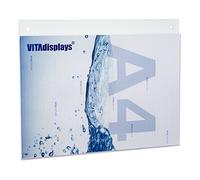 VITAdisplays® Présentoir en verre acrylique transparent Format A4 paysage