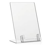 VITAdisplays Présentoir publicitaire avec Compartiment pour Cartes de Visite, PLEXIGLAS, Transparent, DIN A5 + Visi, 2