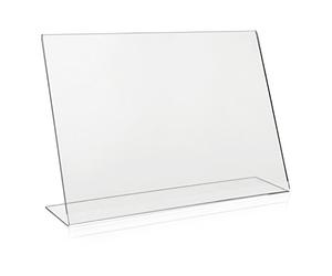 VITAdisplays Présentoir publicitaire DIN A3, support en L, présentoir au format paysage, présentoir de table en PLEXIGLAS original