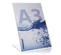 VITAdisplays Présentoir publicitaire DIN A3, support en L, présentoir en format vertical, présentoir de table en PLEXIGLAS original