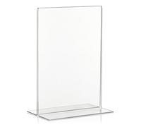 VITAdisplays Présentoir publicitaire, Plexiglas, Transparent, Format A5