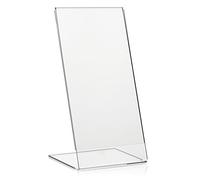 VITAdisplays® Présentoir, support publicitaire DIN long DL, présentoir de table en L Transparent en PLEXIGLAS® original