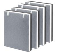 Vital 100 True HEPA Lot de 4 filtres de rechange compatibles avec purificateur d'air LEVOIT Vital 100, H13 True HEPA et charbon actif haute efficacité, numéro de pièce 100-RF