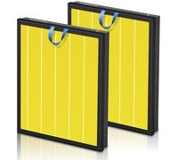 Vital 200S Pet Care Lot de 2 filtres de rechange pour purificateur d'air LEVOIT Vital 200S et Vital 200S-P, True HEPA et filtre à charbon actif, Vital 200S-RF-PA, jaune