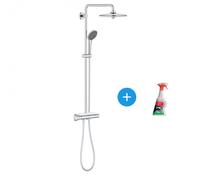 Vitalio Joy System 260, colonne de douche avec mitigeur thermostatique + Spray nettoyant Ravak Cleaner (26403001*)