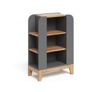 Bibliothèque enfant Vitalispa Malia Gris 60x88cm avec 9 compartiments, Model 60586