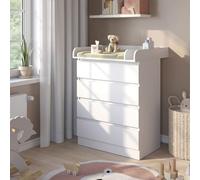 Commode à langer Vitalispa Emmi Blanc 80x111.6cm avec 4 tiroirs, Model 59806
