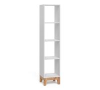 VitaliSpa Étagère pour Enfants Malia, Blanc/Artisan, 35.2x159.5cm, Convient pour Le Rangement de Livres et de Jouets