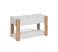 VitaliSpa Étagère pour Enfants Malia, Blanc/Artisan, 80x46cm | pour le rangement de livres, jouets et classeurs