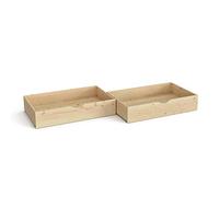 VitaliSpa Everest 98x20 Lit Moderne Tiroir à roulettes Chambre d'enfant Accessoires Jouets Tablette Pin Massif Tour de Jeu (Nature)