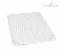 VitaliSpa Housse de matelas lit à sommier tapissier topper 160x200 cm Blanc