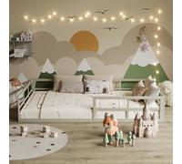 Lit pour enfant Vitalispa Minno Grège 120x200 avec matelas, Model 57759