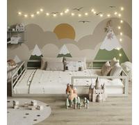 Lit pour enfant Vitalispa Minno Grège 140x200 avec matelas, Model 57763