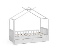 VitaliSpa Lit cabane Franka, Blanc, 80x160 cm