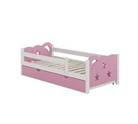 Lit pour enfant Vitalispa Jessica Rose 80x160 cm avec tiroir, sans matelas, Model 40319