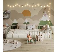 Lit pour enfant Vitalispa Minno Grège 120x200 avec matelas, Model 57757