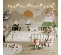 Lit pour enfant Vitalispa Minno Grège 140x200 avec matelas, Model 57761