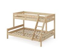 Lit superposé Vitalispa Everest Naturel bois 140x200 / 90x200 cm, Model 39544