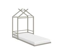 VitaliSpa Vicco Lit cabane Roofy, Grège, 90x200 | avec matelas