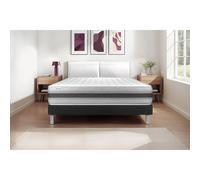 Ensemble VITALMEMO BACK 200x200cm sommier kit Noir