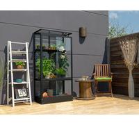 VITAVIA Serre de balcon, aluminium anodisé / noir (y compris la découverte d'acier.)