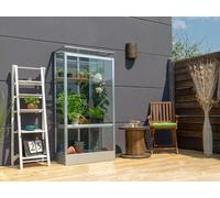 VITAVIA Serre de balcon, aluminium anodisé / noir (y compris la découverte d'acier., Aluminium anodisé)