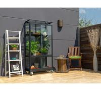VITAVIA Serre de balcon, aluminium anodisé / noir (y compris le fonds de roulement.)