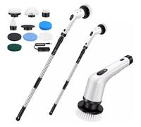 Vitesse de brosse rotative électrique réglable avec tête de brosse convient pour baignoire, sol, cuisine