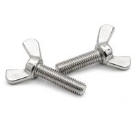 VITFER Lot de 10 vis à ailettes en acier inoxydable A2 - Vis papillon pour serrage manuel sans outils - Différentes tailles M6 (6 x 20 mm)