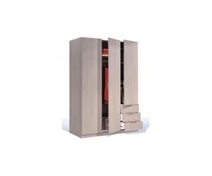 VITO Armoire 3 portes 3 tiroirs 180x121cm chene