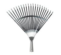 VITO - Balai à Gazon Acier galvanisé 21 Dents Fixes sans Manche Herbes et Gazon Ratissage