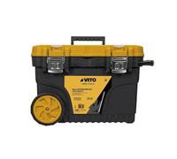 VITO - Boite à outils Caisse de chantier 595 x 380 x 420 mm sur roues Malette à outils Poignée télescopique