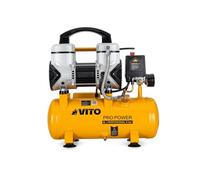 Vito Compresseur d'air silencieux 8L sans huile – 8 bar (1,5 CV/1,1 kW) – Portatif sur roues