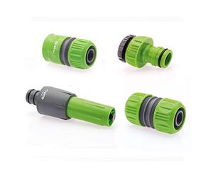 VITO - KIT Accessoires 25mm (1 Pouce) Gros Débit - Lance Multi-Jet, Nez Robinet, Raccord Rapide & Réparation - Set 4 Pièces pour Tuyau Arrosage Irrigation
