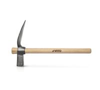 VITO - Marteau de Paveur Acier Trempé & Manche Bois Marteau Pioche pour la pose de pavés et bordures