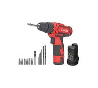 VITO - Perceuse Visseuse sans fil 12V Batterie Lithium 1.5Ah ITOOLS LED + Coffret 6 embouts de vissage + 6 forets + Adaptateur