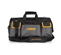VITO - Sac à outils Professionnel 35 L 8 Poches 17 compartiments Charge 25Kg Base rigide Fond étanche Bandoulière Confort