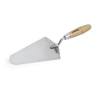 VITO - Truelle Ronde 22cm en Acier Inox - Outil de Maçonnerie Forme Ronde pour Jointoiement - Lissage Ciment et Finition - Manche Bois Massif Ergonomique