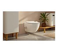 Vitra Aquacare Sento wall washdown WC set 7748B003-6205 avec fonction bidet, robinetterie thermostatique (droite), blanc haute brillance