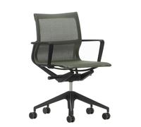 Vitra Chaise de bureau Physix Piètement à cinq étoiles - noir profond - 03 roseau - Noir foncé - roulettes pour sols durs